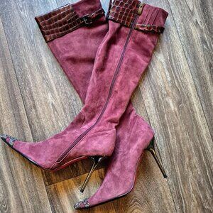 Lazzaro Fur-Lined Suede High Heeled Boots – Never Worn, 10 US (41 EU)
